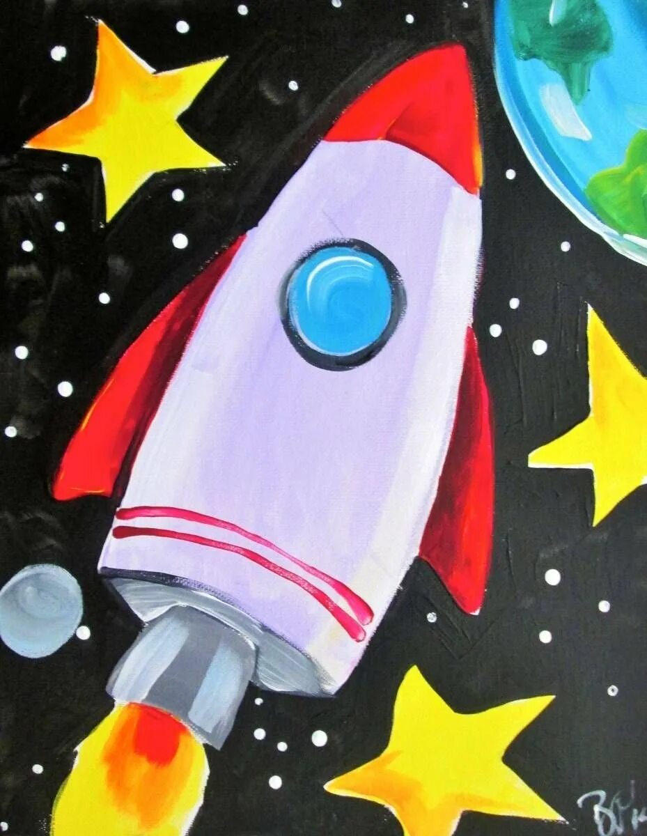 Рисунок на тему космос. Детские рисунки на тему космос. Рисование для детей космос. Рисование для малышей космос.