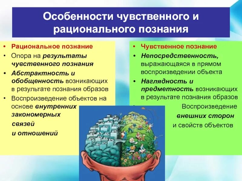 Чувственное и рациональное отражение. Чувственное и рациональное познание. Характеристики рационального познания. Чувственное познание и рациональное познание. Признаки чувственного и рационального познания.