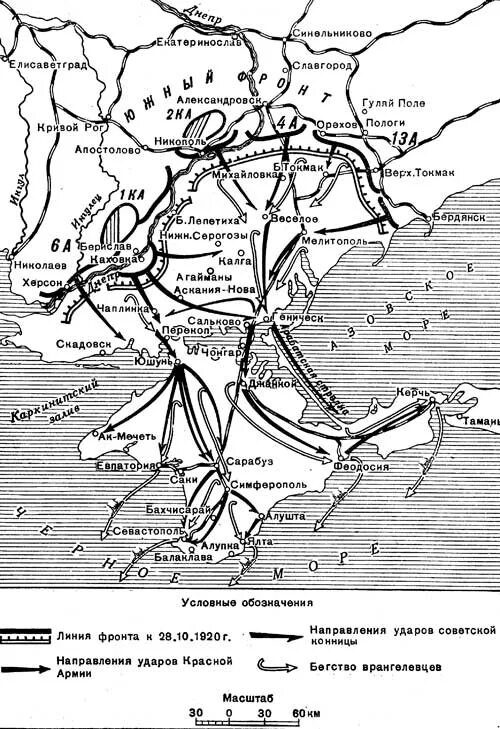 Поражение врангеля в крыму. Врангель в Крыму карта. Наступление Врангеля в Крыму карта.