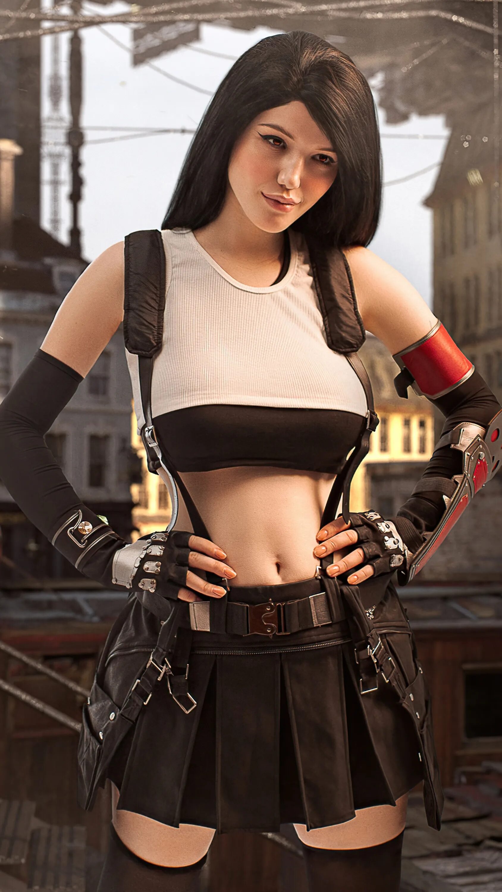 Tifa cosplay. Тифа Локхарт (Final Fantasy VII). Тифа Локхарт Final Fantasy 7 Remake. Тифа Локхарт Cosplay. Тифа Локхарт Final Fantasy 7 косплей.