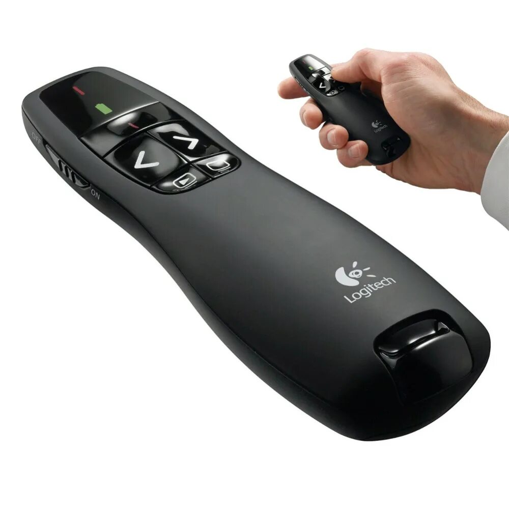 Кликер logitech. Logitech presenter r400. Презентер Logitech Wireless r400. Пульт для презентаций Logitech r400. R-r0004 презентер Logitech.