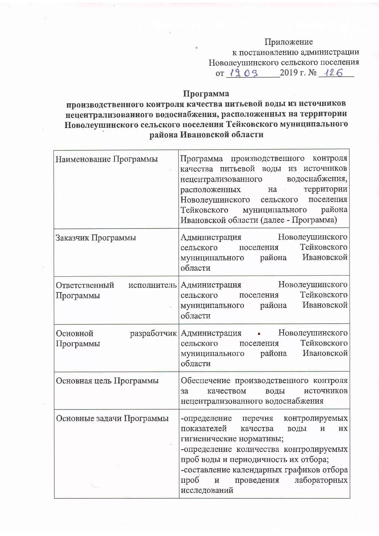 Программа производственного контроля воды образец