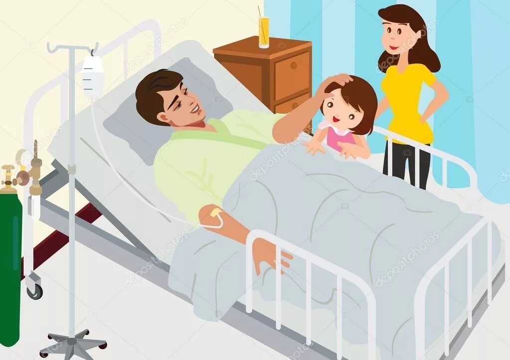 Навещать больного в больнице. Навестить друга в больнице