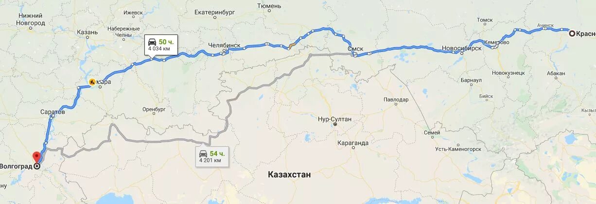 Карта волгоград красноярск