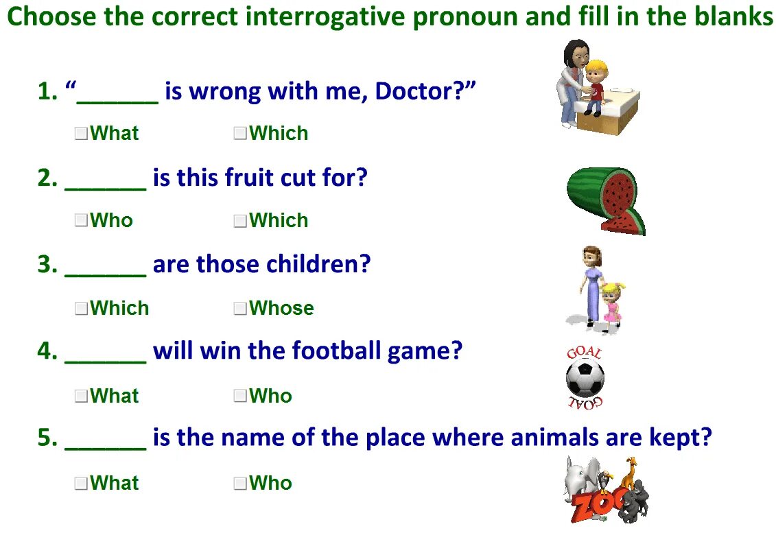 Choose the wrong question