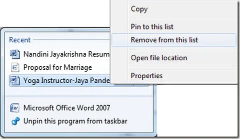 List remove