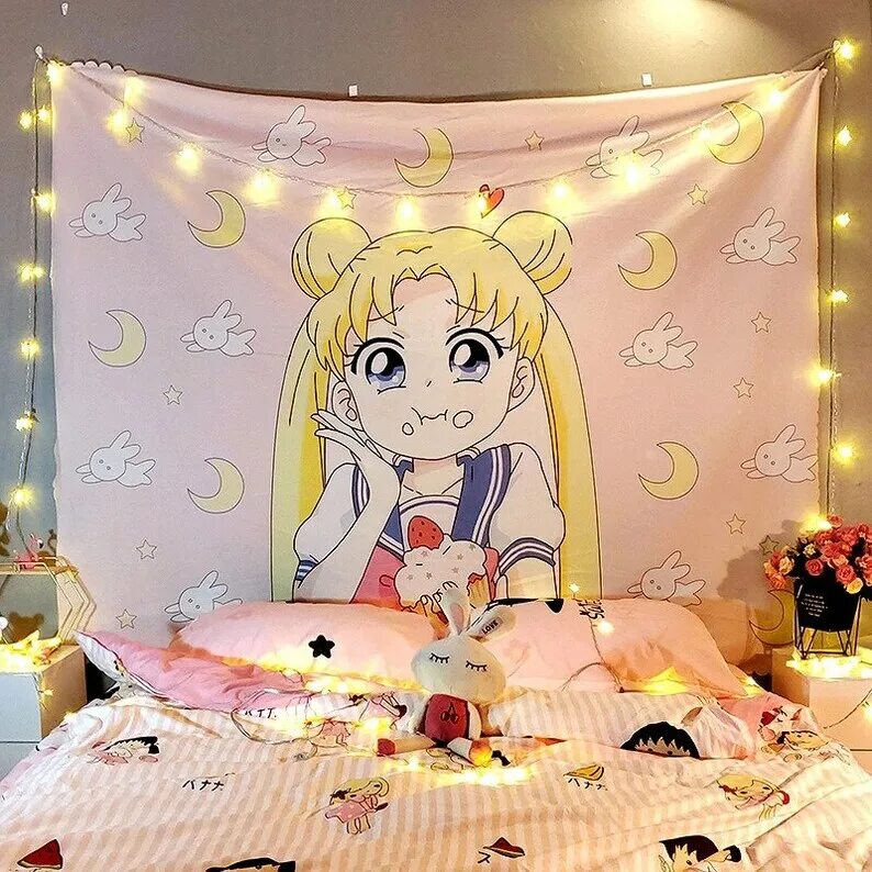 Sailor Moon комната. Комната в стиле Сейлор Мун. Детская комната Сейлор. Номера мун