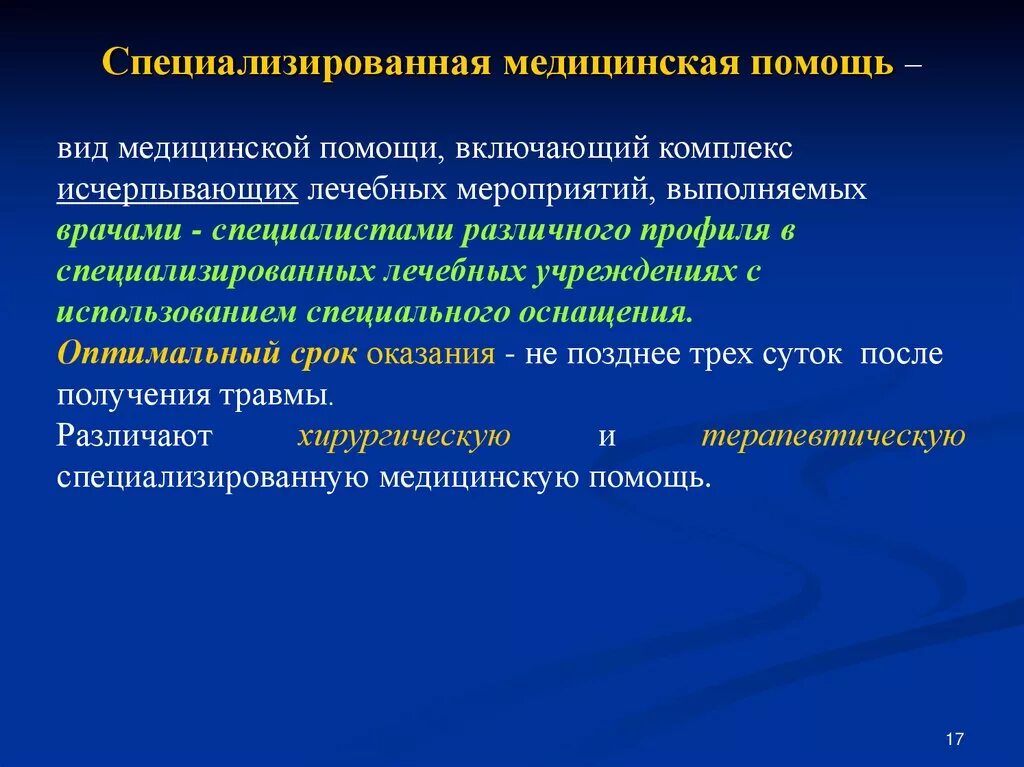 Этапы специализированной медицинской помощи. Специализированные виды медицинской помощи. Специализированная медицинская помощь виды. Виды специализированной мед помощи. Задачи специализированной мед помощи.