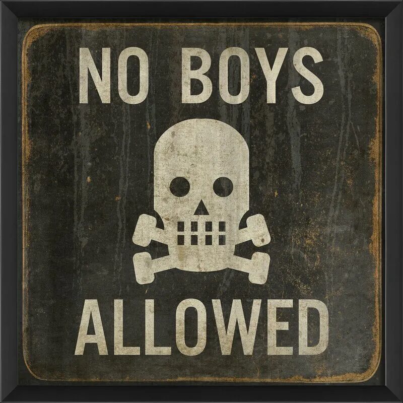 Allowed. No girls allowed. No girls allowed Мем. No boys Постер.