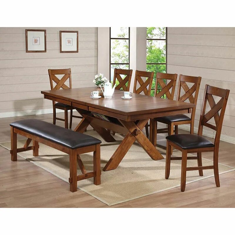 Стол и стулья из дерева для кухни. Столовая группа walnut dining table w6 chairs. стол на террасу деревянный. стол деревянный обеденный. деревянный обеденный стол со стульями.