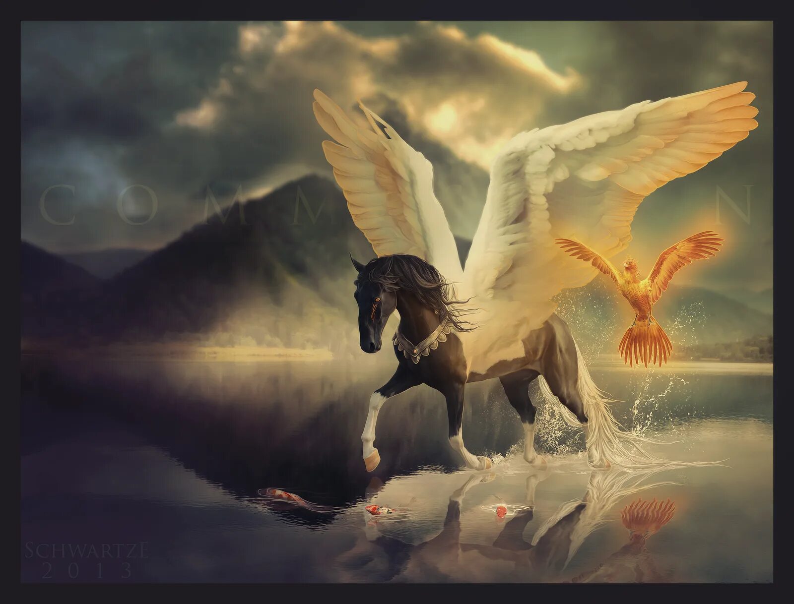 Какой из коней был крылатым. Конь с крыльями. Летающий конь. Лошадка с крыльями. Черная лошадь с крыльями.