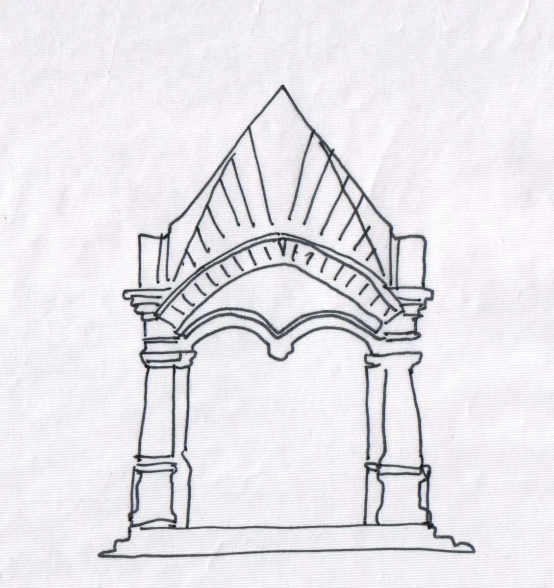 Арка нарисовать. Арка эскиз. Арка карандашом. Карандашный рисунок арки. Архитектурные элементы крыльца.