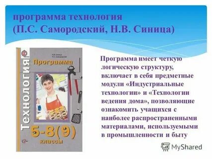 Программа технология 7 вид