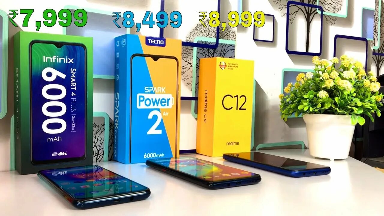 Tecno spark 20 pro plus vs. Techno spark power 2 air. realme 6 vs techno spark 8c.