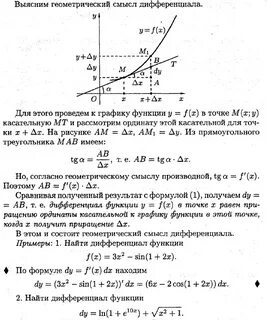 Смысл дифференциала