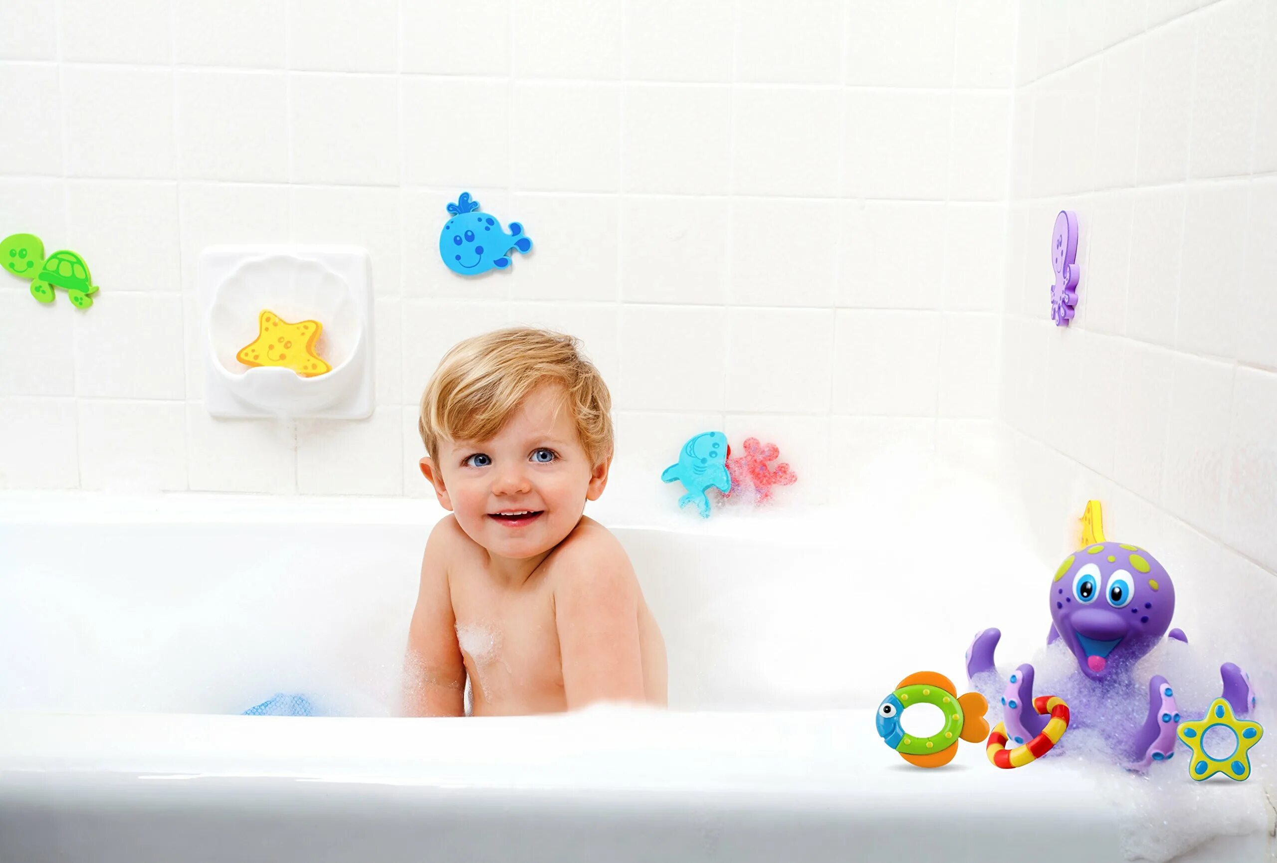 He s in the bath