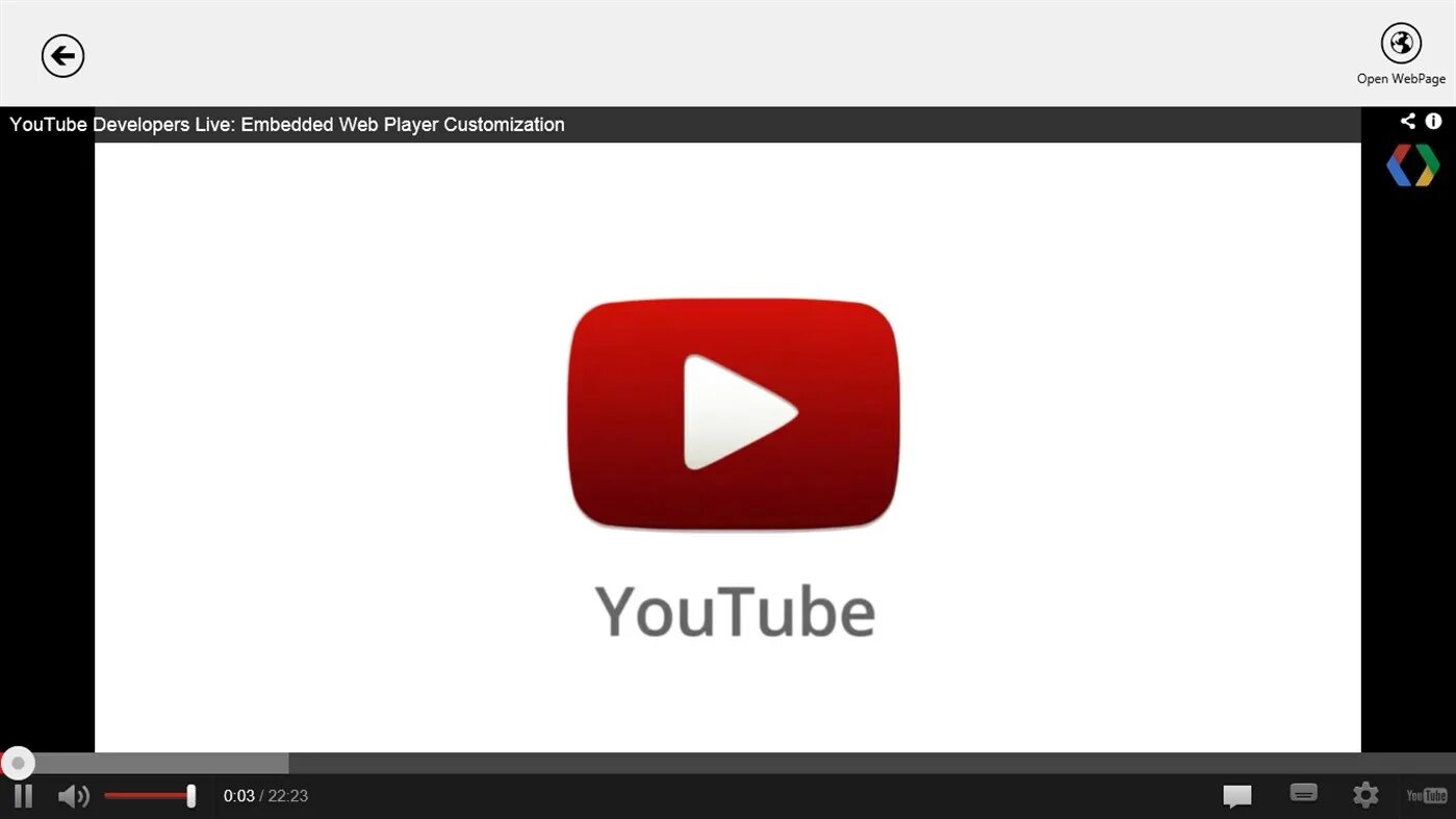 Html player youtube