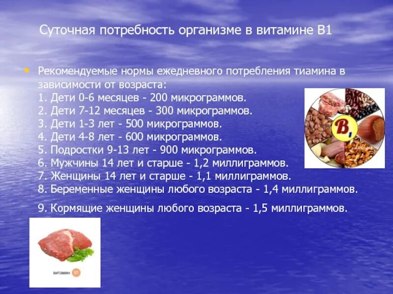 Витамин б потребность. Суточная потребность витамина b1. Суточная потребность организма в витамине в1. Суточное потребление витамина в1. Тиамин суточная потребность.