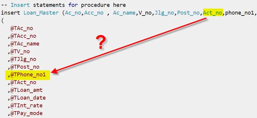 Data type error