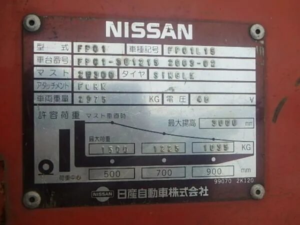 Тн 3 1. Nissan forklift fp01l15 как заряжать.