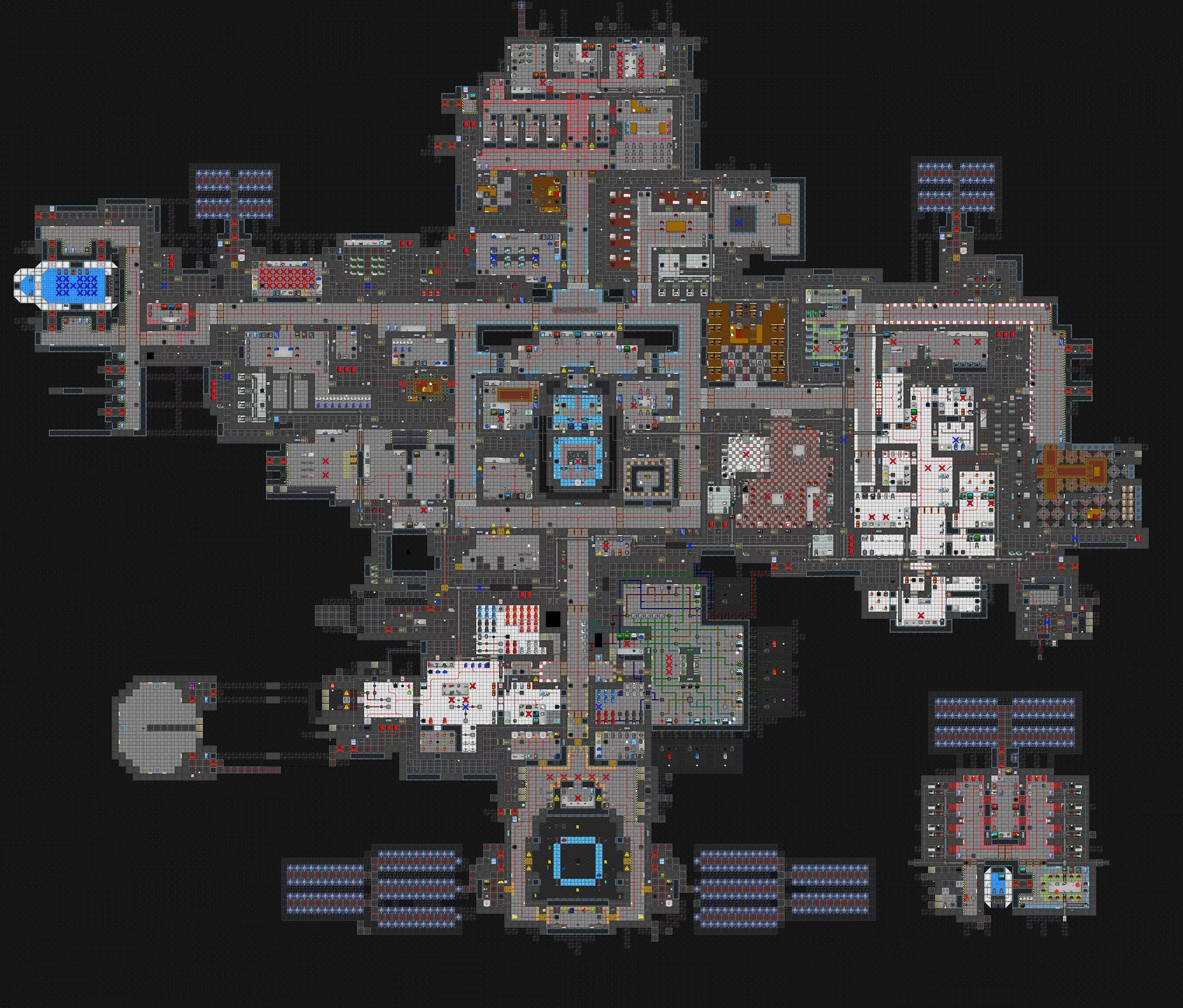 Карты сс. Space Station 13 карта станции. Спейс Стейшен 13. Ss13 Box Station Map. Спейс Стейшен 13 карта.