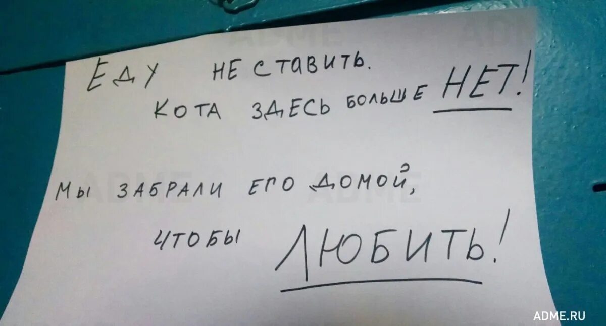 Смешные Записки соседям. Кота здесь больше нет мы забрали его домой чтобы любить. Записка прикол. Записки от соседей прикольные. Обожаю соседей