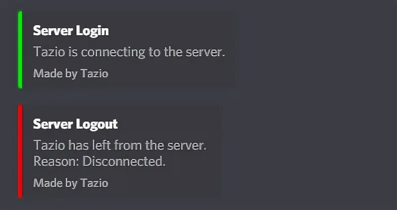 Disconnect reason. Discord webhook images.