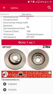 Остаток тормозных дисков