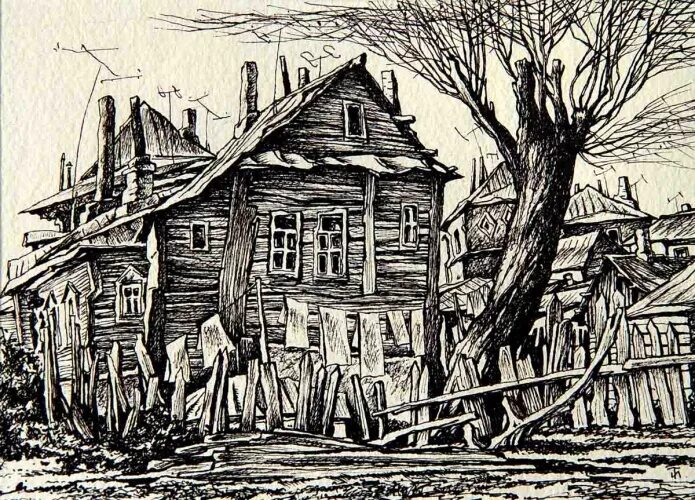 дом в деревне карандашом. старые дома графика. старые дома графика. старые дома карандашом. дом сепия.