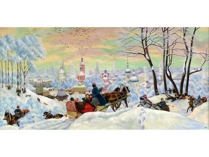 Б м кустодиев масленица