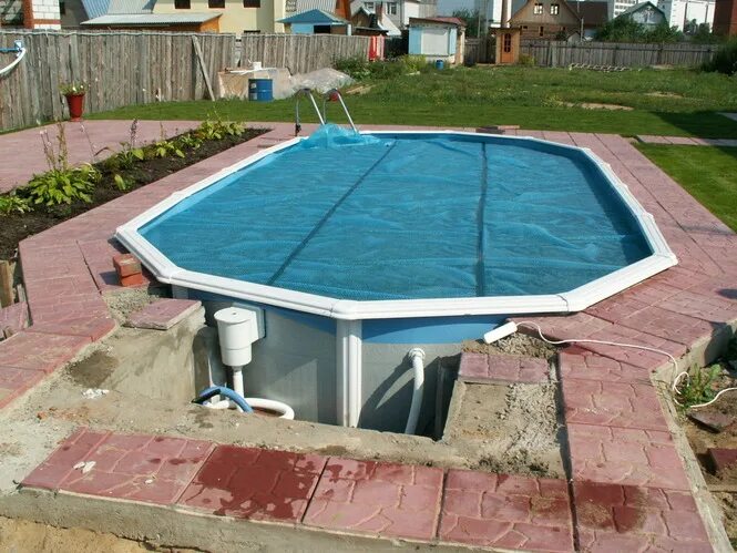 Плитка под каркасный бассейн. Каркасный бассейн unipool. вкопанный каркасный бассейн. каркасный бассейн 26718. устанавливаем каркасный бассейн azuro.