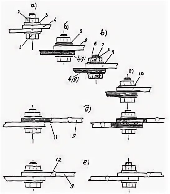 Разборные контактные соединения. ГОСТ 3057-79 пружины тарельчатые. Разборные и неразборные контактные соединения. Тарельчатые пружины болтовые соединения шин. 10434 82 соединения контактные электрические