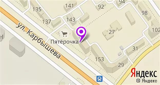Карбышева волжский на карте