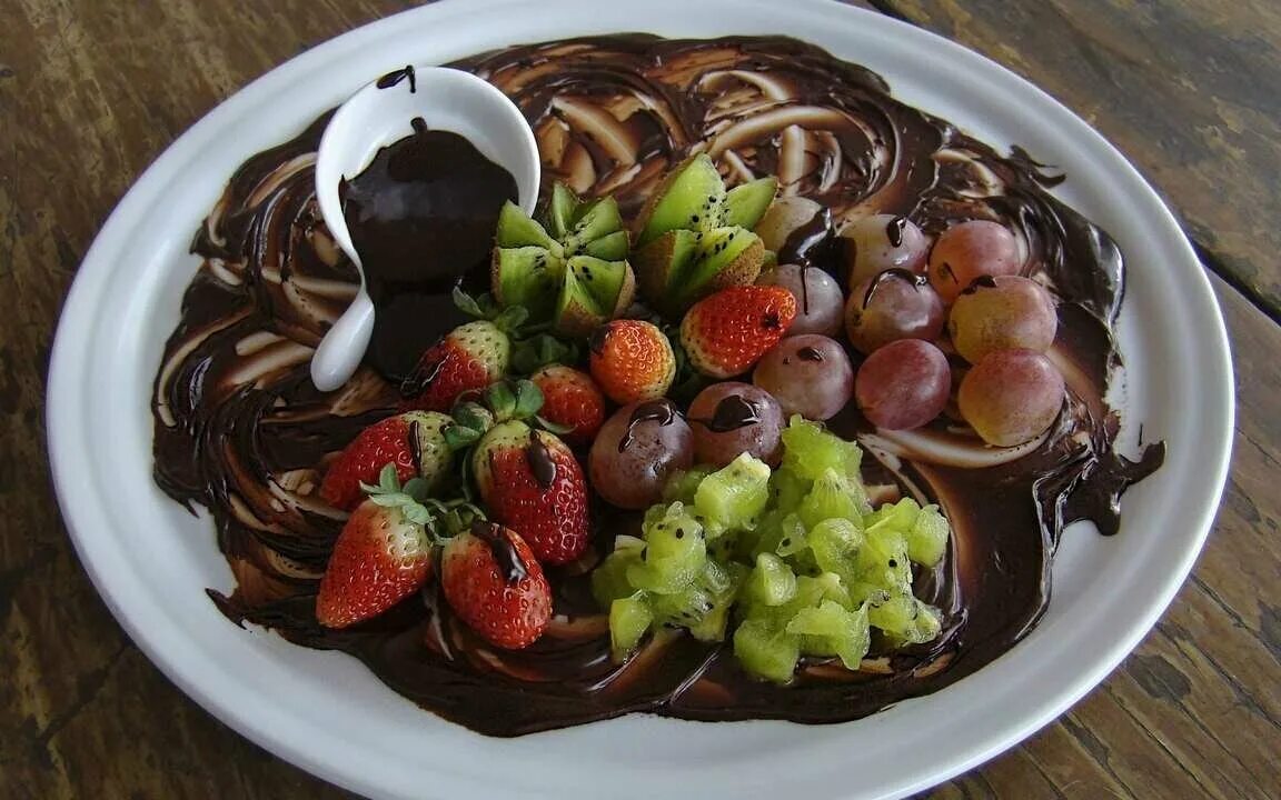 Шоколадная тарелка. Шоколад на тарелке. Десерт на тарелке. Десерт с фруктами. Шоколадно Фруктовая тарелка.