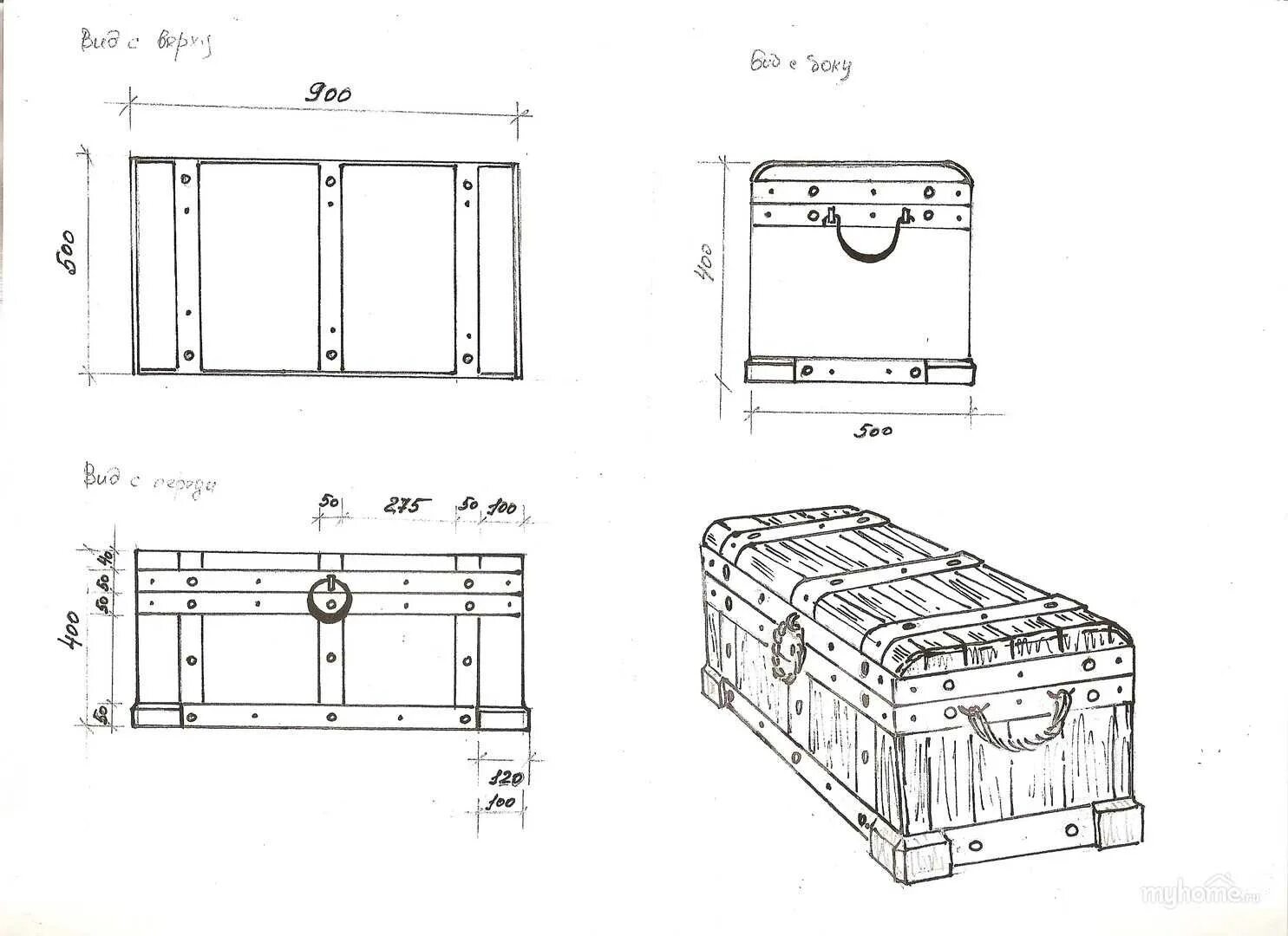 Чертеж сундука