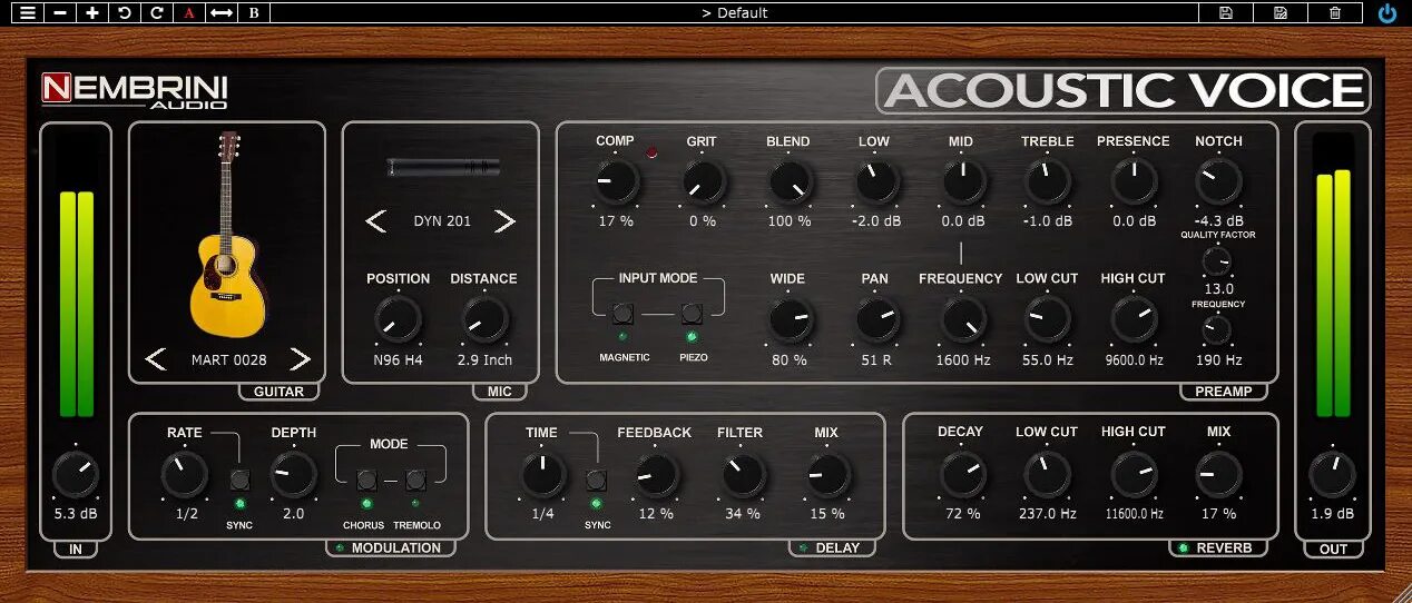 Nembrini Audio - Acoustic Voice Guitar preamp. Nembrini Audio - Acoustic Voice Guitar preamp 1.0.0. Acoustic Audio VST. Acoustic Voice v1.0.1 Nembrini. Voice плагин