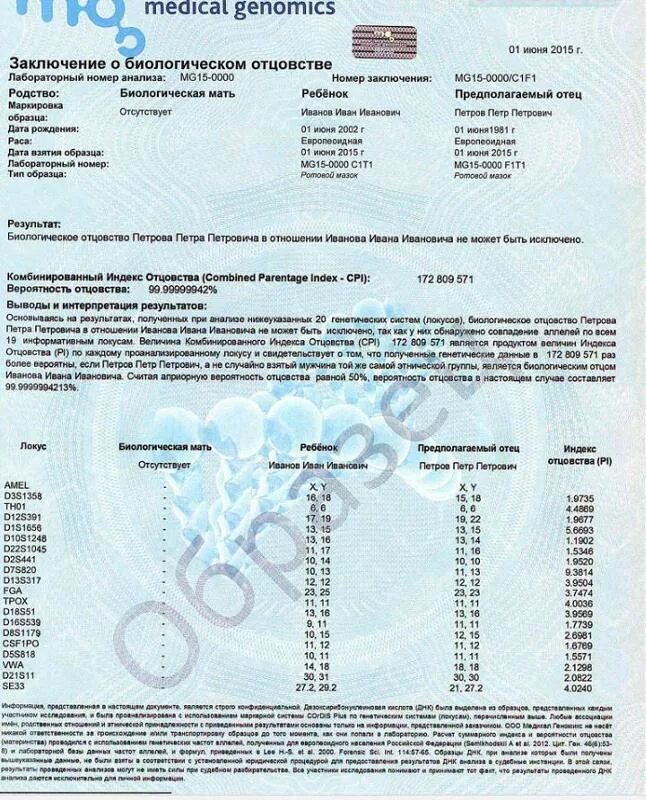 Как узнать отцовство ребенка. Заключение днк теста на отцовство. тест днк на отцовство пример результата. как выглядит заключение теста днк на отцовство. результат днк экспертизы.