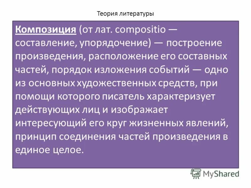 Вопросы теории литературы