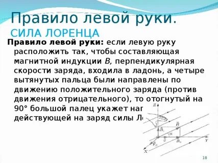 Правило лоренца и ампера