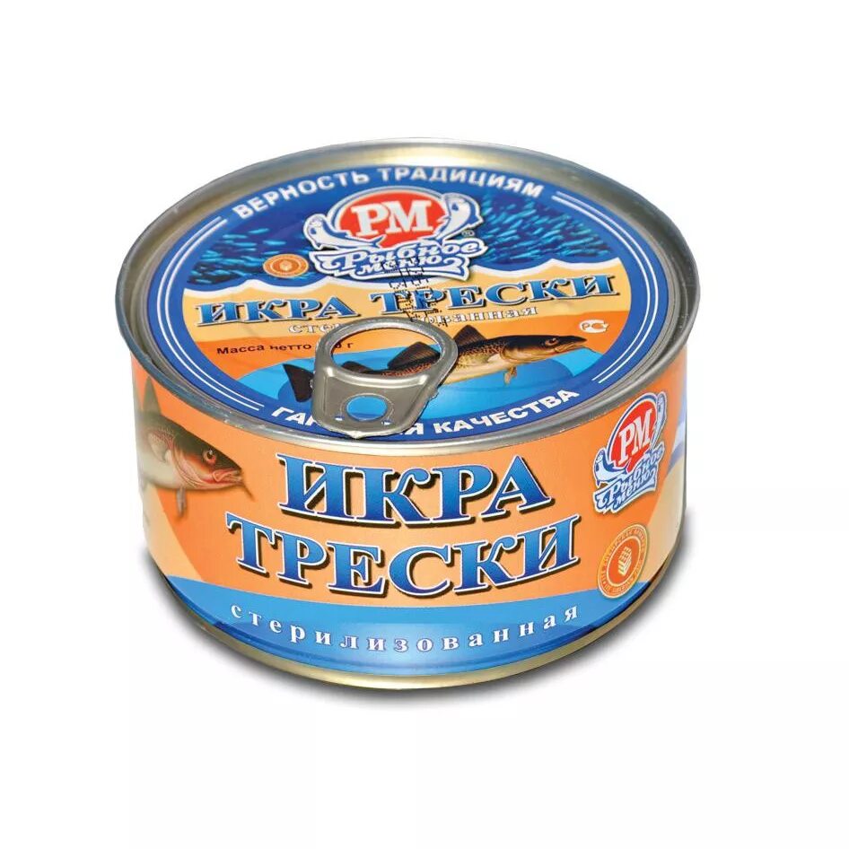 Тресковая икра. Икра трески роскон. икра трески консервы стерилизованная.