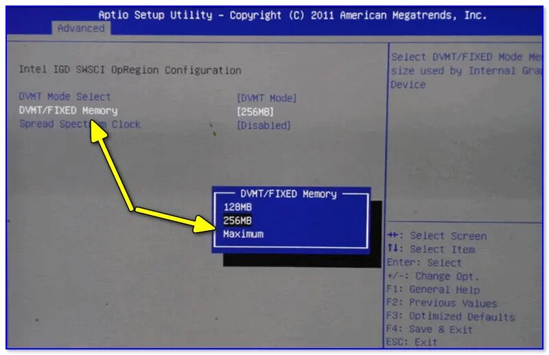 Выделение памяти для встроенной видеокарты. BIOS объем видеопамяти. Память встроенной видеокарты. Увеличение видеопамяти через BIOS.