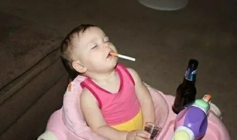 Little baby smoking