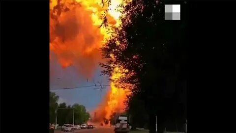 Видеозапись взрыва гремучего газа