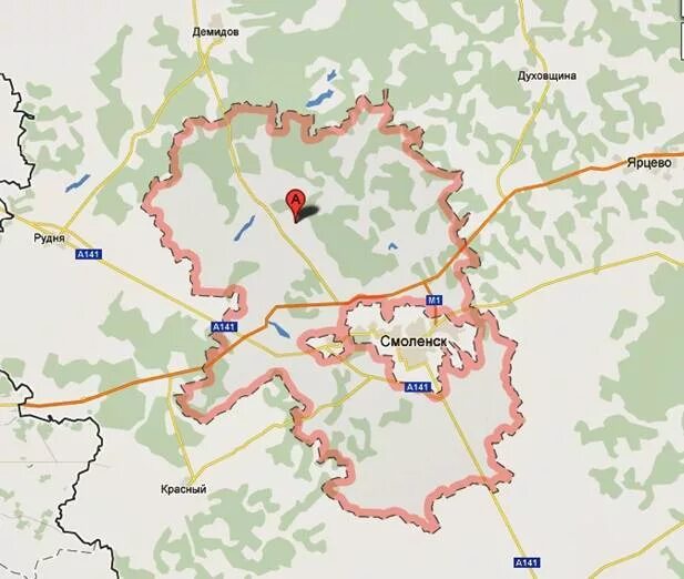 смоленск рудня расстояние