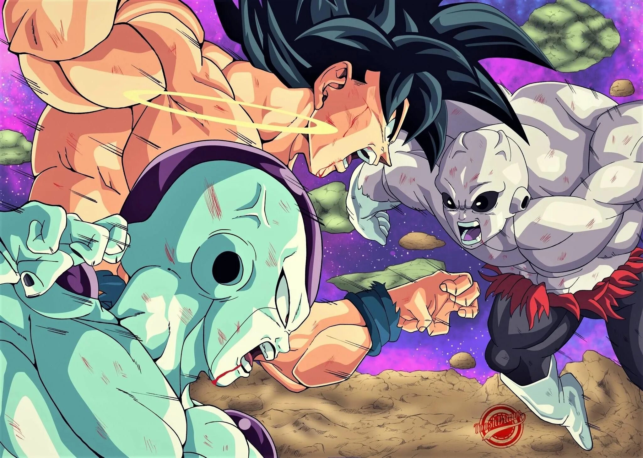 Goku and Frieza. Драгонболл Гоку против Джирена. Джирен Драгонболл. Сон Гоку и Джирен.