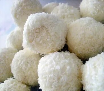 Белые конфеты с кокосом