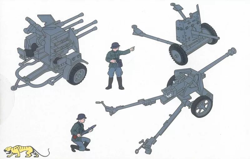 7026 Italeri 1/72 pak35 - pak40 - flak38. SD KFZ 7/1 2cm Flakvierling 38. 2 Cm Flakvierling 38 чертеж. Flak 36 1:72 звезда.