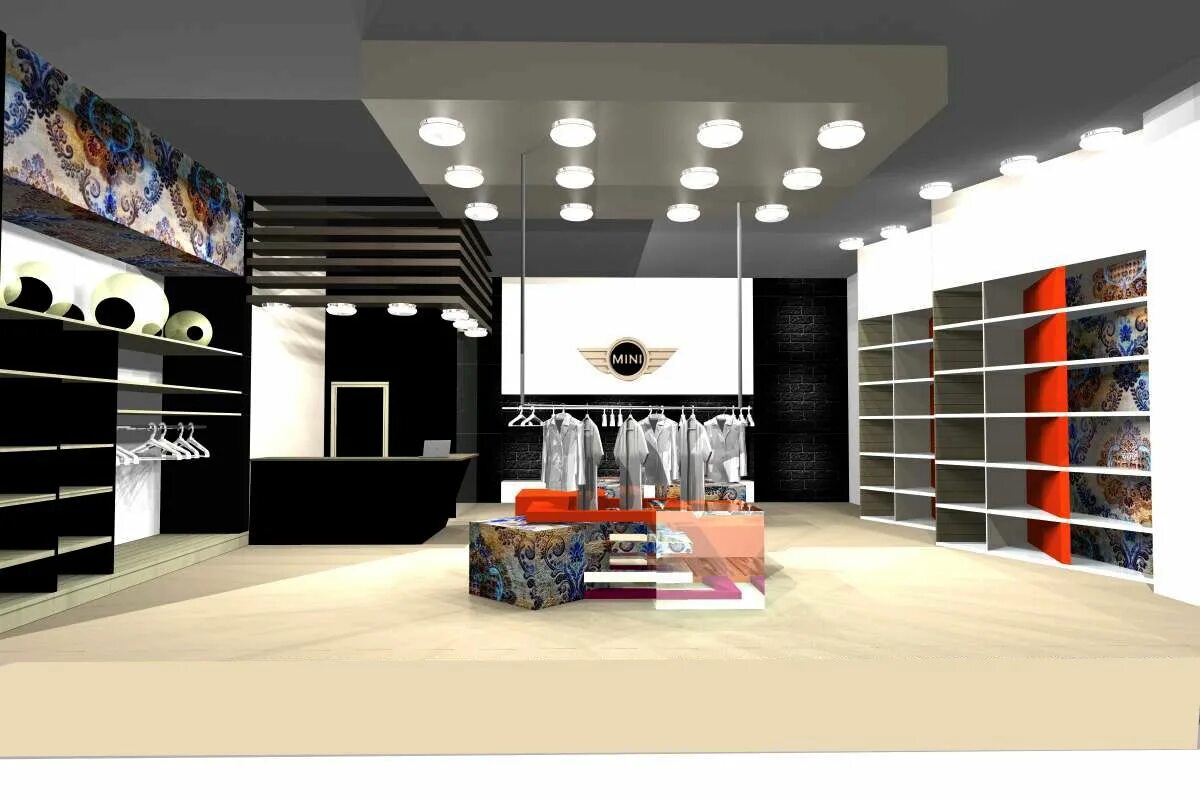 Дизайн проект магазина globomarket ru. Проект интерьера магазина. Интерьер магазина одежды. Интерьер торгового зала. Проект магазина одежды.