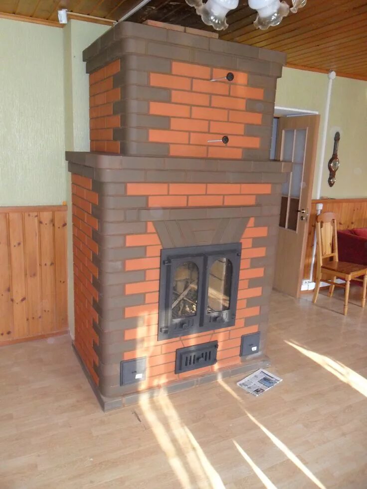 Печи камины из кирпича для загородного