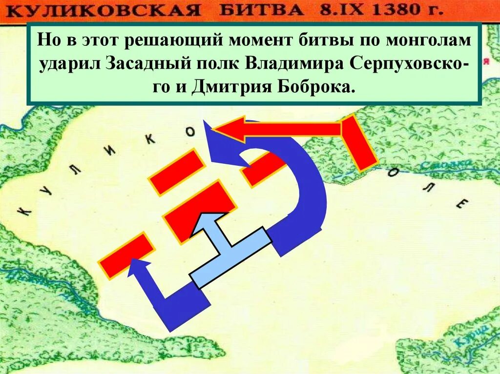 Противники куликовской битвы. Схема Куликовской битвы 8 сентября 1380 г.. Схема Куликовской битвы 1380г. Засадный полк в Куликовской битве. Куликовская битва 8 сентября 1380 г карта.